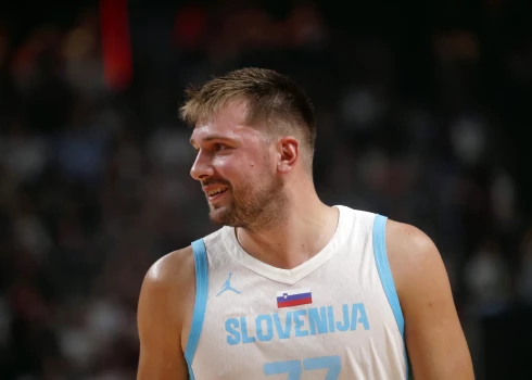 Slovēnijas vīriešu basketbola izlases līderis Luka Dončičs.
