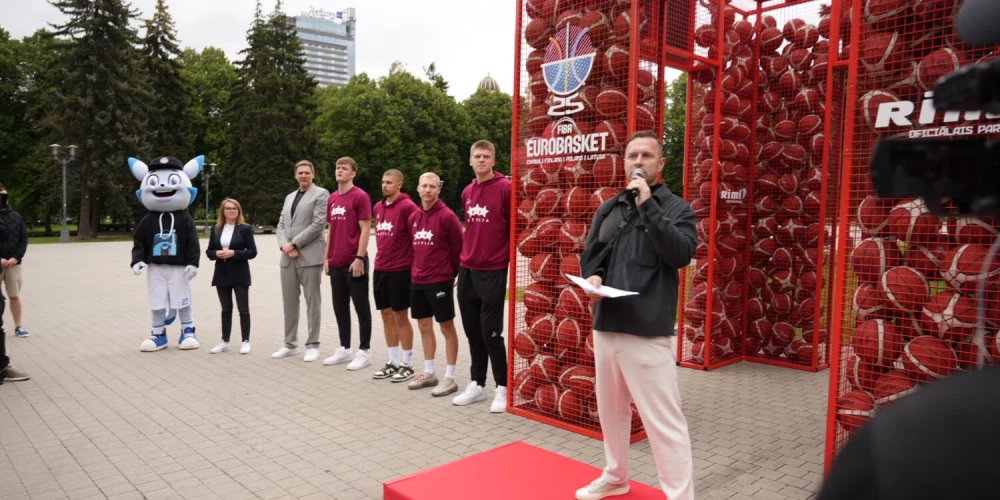 Basketbola arkas atklāšanas pasākums deviņas dienas pirms "EuroBasket 2025".