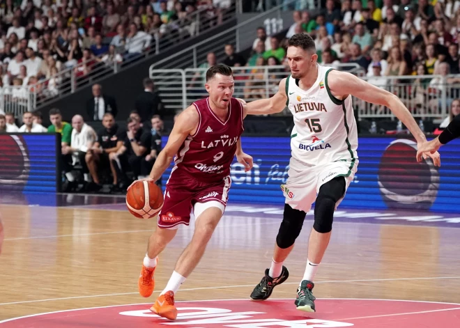 Latvijas basketbola izlase Eiropas čempionāta spēka rangā palaiž garām Lietuvu