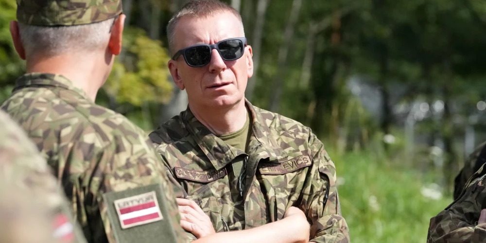Valsts prezidents Edgars Rinkēvičs Latvijas austrumu robežas apmeklējuma laikā