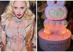 Madonna 67. dzimšanas dienu nosvin Itālijā kopā ar draugu, meitām un milzīgu Labubu kūku