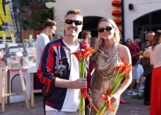 Māra Mihelsona sieva Laura sajūsmina ar efektīgu iznācienu