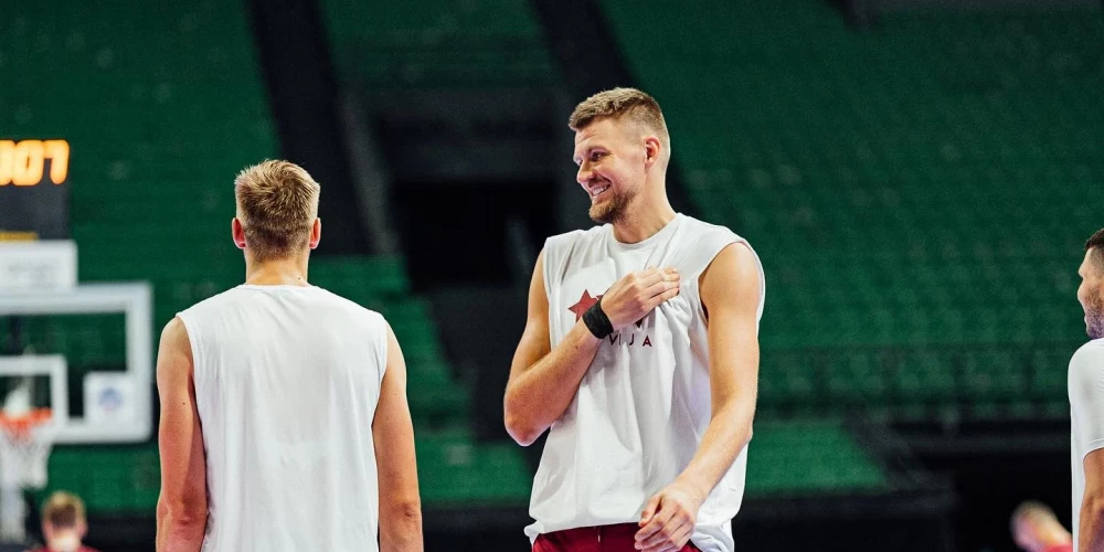 Kristaps Porziņģis treniņā Grieķijā.