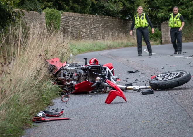 В Латгале не справился с управлением и погиб мотоциклист