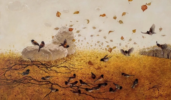 Tatyana Palchuk. “Golden Leaves Fall” (2023).