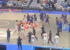 Ar kautiņu noslēdzas Argentīnas un Dominikānas basketbola spēle Amerikas kausā. VIDEO