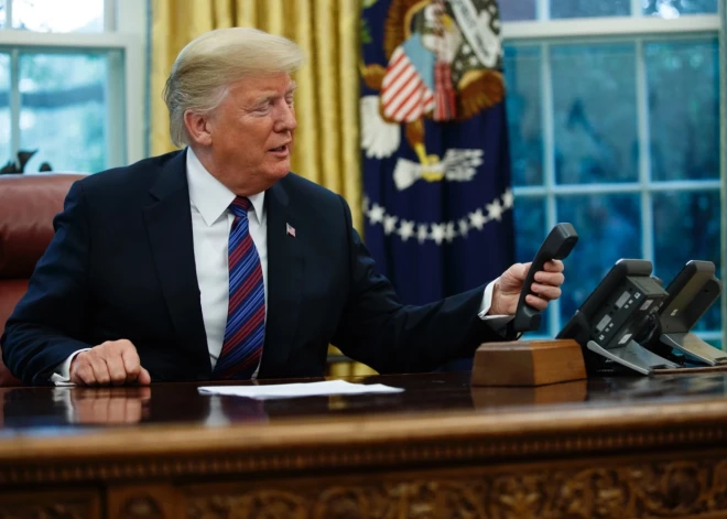 Trampam pēc tikšanās ar Eiropas līderiem bijusi saruna ar Putinu