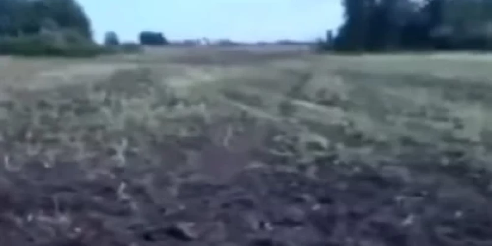 Drona nokrišanas rajons (ekrānuzņēmums no video)
