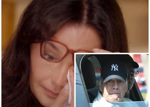 Emma Heminga-Villisa un Brūss Villiss (foto: ekrānuzņēmums no "YouTube" / London Entertainment / SplashNews.com / Vida Press; kolāža: jauns.lv)