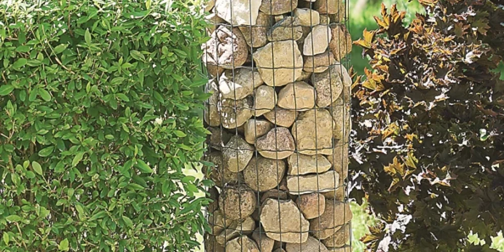 Dārza dekoratīvais gabions