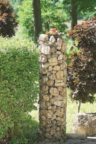 Dārza dekoratīvais gabions