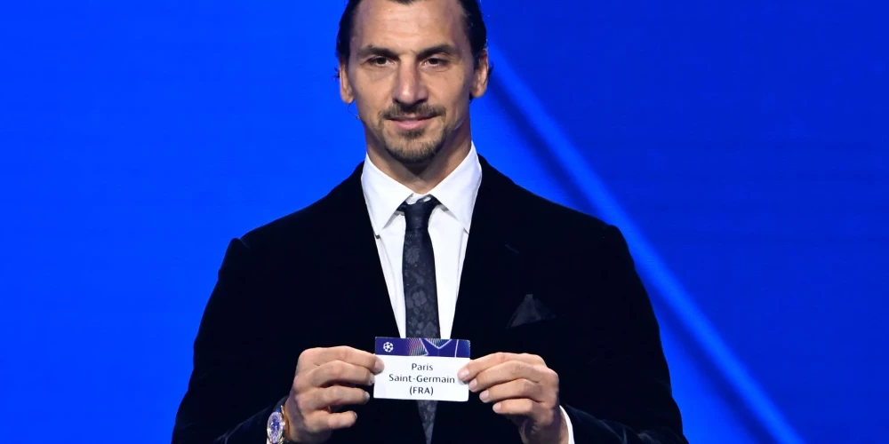 Zviedru futbola superzvaigzne Zlatans Ibrahimovičs UEFA Čempionu līgas pamatturnīra dalībnieku pretinieku izlozē