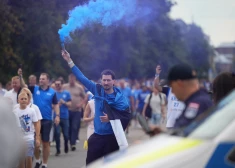 FOTO: Igaunijas basketbola izlases atbalstītāji jau ceļā uz "Xiaomi arēnu"