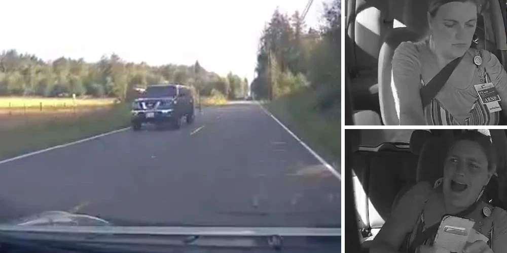 Automašīnas salona kamera fiksēja sievietes neapdomīgās izdarības.
