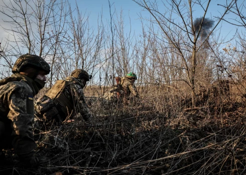 Ukrainas karavīri Doņeckā.