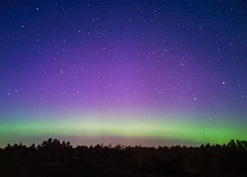 Многим удалось полюбоваться северным сиянием.