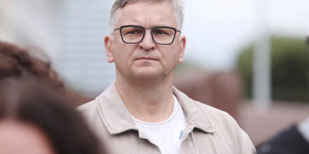 Dziesmu svētku biedrības valdes priekšsēdētājs, diriģents Ints Teterovskis.