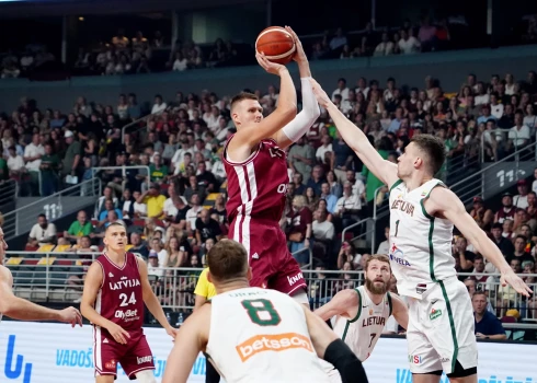 Sestdien plkst.18.30 Latvijas basketbolisti stāsies pretī Lietuvai.