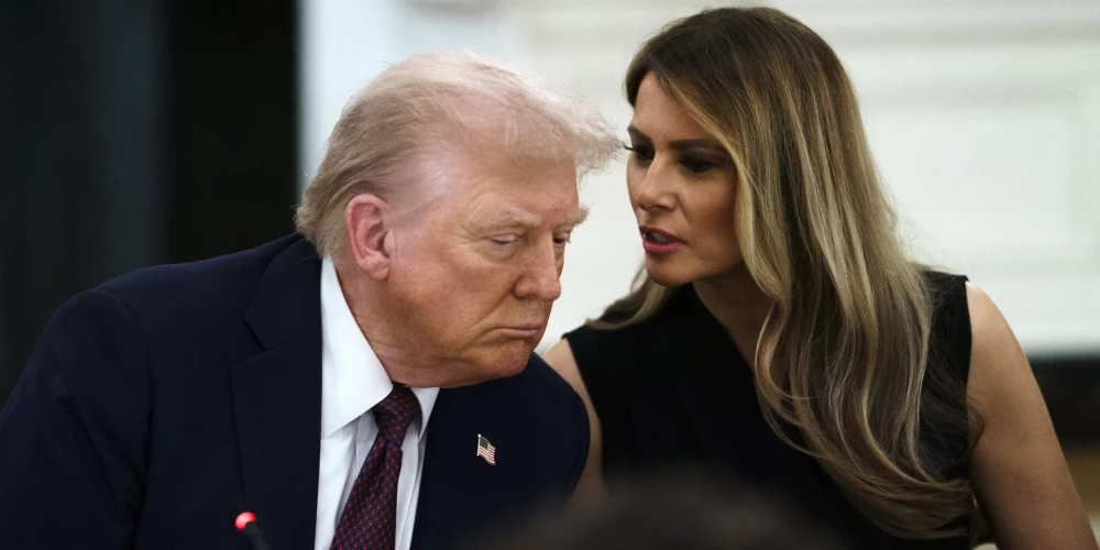 Donalds Tramps un Melānija Baltajā namā 2025. gada 4. septembrī.