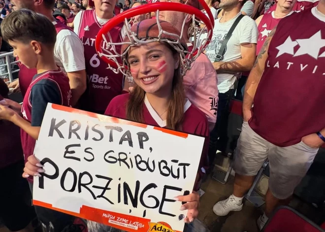 "Es gribu būt Porziņģe!" Sociālos tīklus sajūsmina kādas basketbola fanes atzīšanās