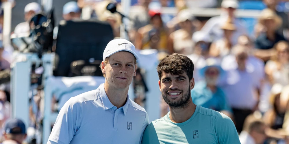 Siners un Alkarass tiksies trešajā "Grand Slam" finālā pēc kārtas.