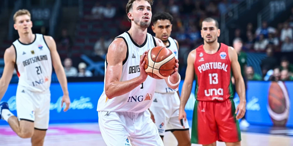 Vācijas basketbolisti sasniedz Eiropas čempionāta ceturtdaļfinālu. 