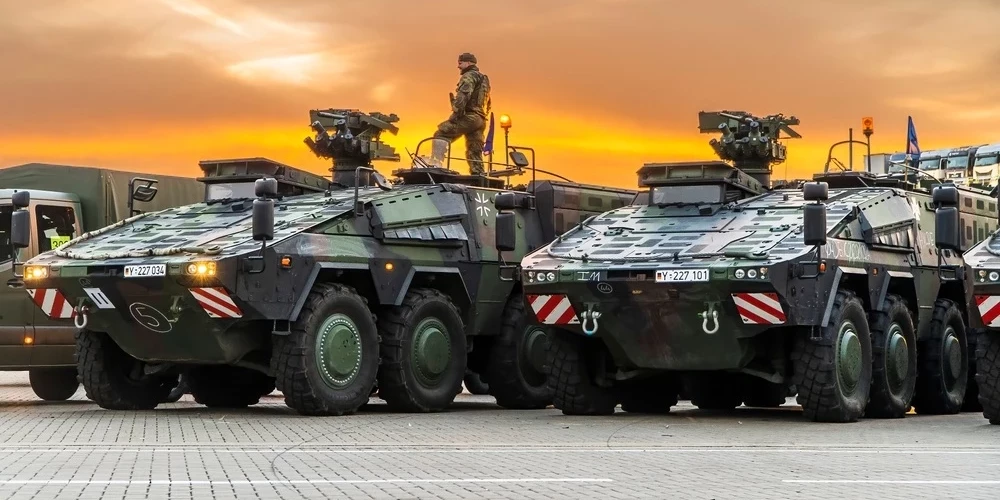 Германская военная техника в Клайпеде.