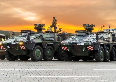 Германская военная техника в Клайпеде.