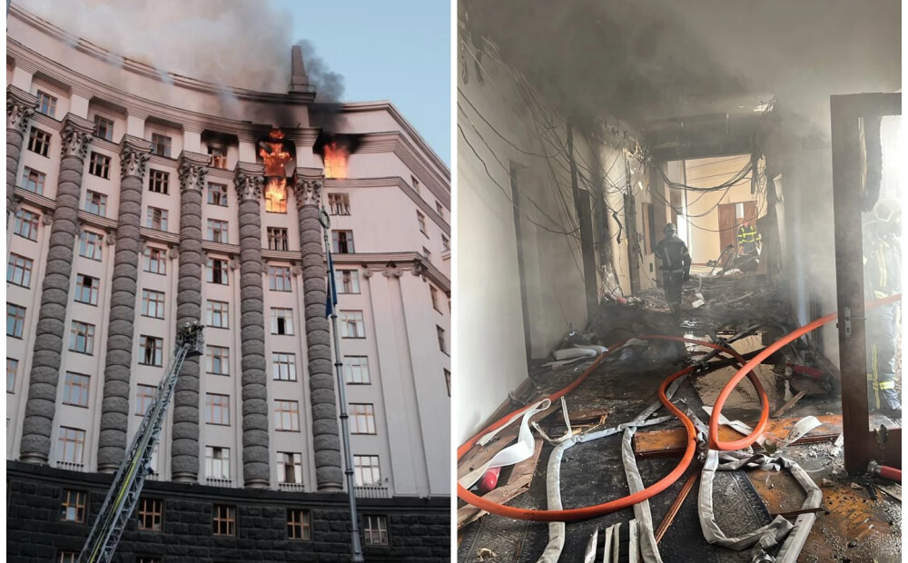 Krievija veikusi lielākos dronu triecienus pret Ukrainu kopš kara sākuma - skarta Ukrainas valdības ēka