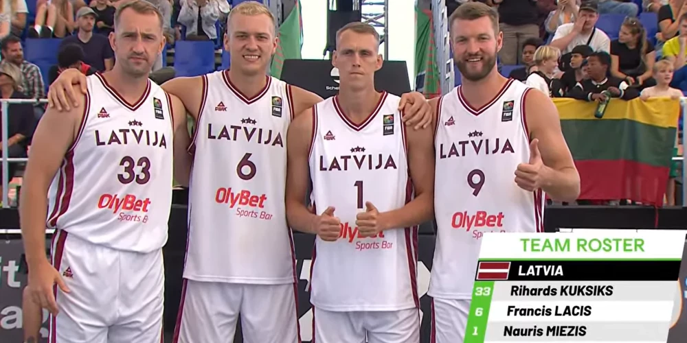 Latvijas 3x3 vīriešu basketbola izlase (ekrānuzņēmums no video)