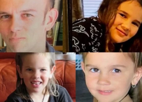 Toms Kallams Filipss un viņa bērni Maveriks, Džeida un Embera (foto: New Zealand Police)