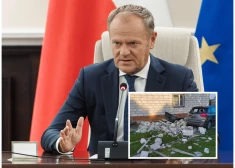 FOTO: Krievijas droni Polijā nodarījuši postījumus dzīvojamai mājai