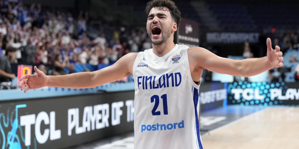 Ceturtdaļfināla mačā Somijas basketbolisti ar rezultātu 93:79 (28:15, 29:25, 14:22, 22:17) pārspēja Gruziju, kas Eiropas labāko astoņniekā iekļuva pirmo reizi.