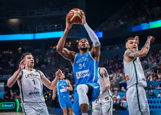 "EuroBasket" cīņā par finālu principiālais Grieķijas un Turcijas duelis, Somijas un Vācijas atkalsatikšanās