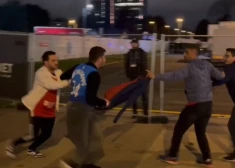 VIDEO: pēc Turcijas un Grieķijas mača fanu starpā izcēļas asumi