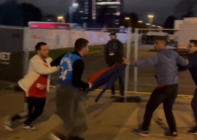 VIDEO: pēc Turcijas un Grieķijas mača fanu starpā izcēļas asumi