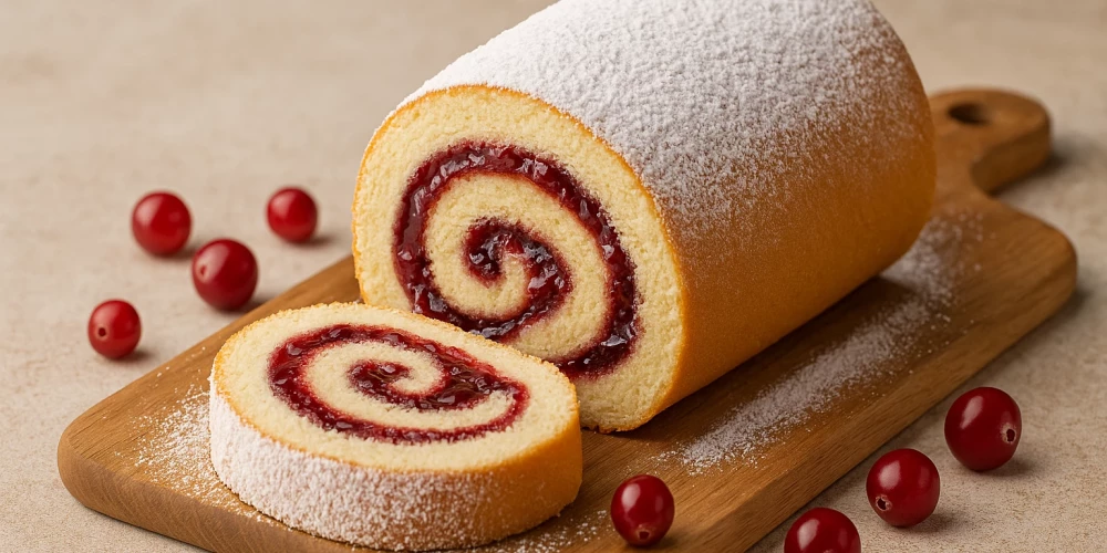 Rollbiskvīts ar brūkleņu ievārījumu