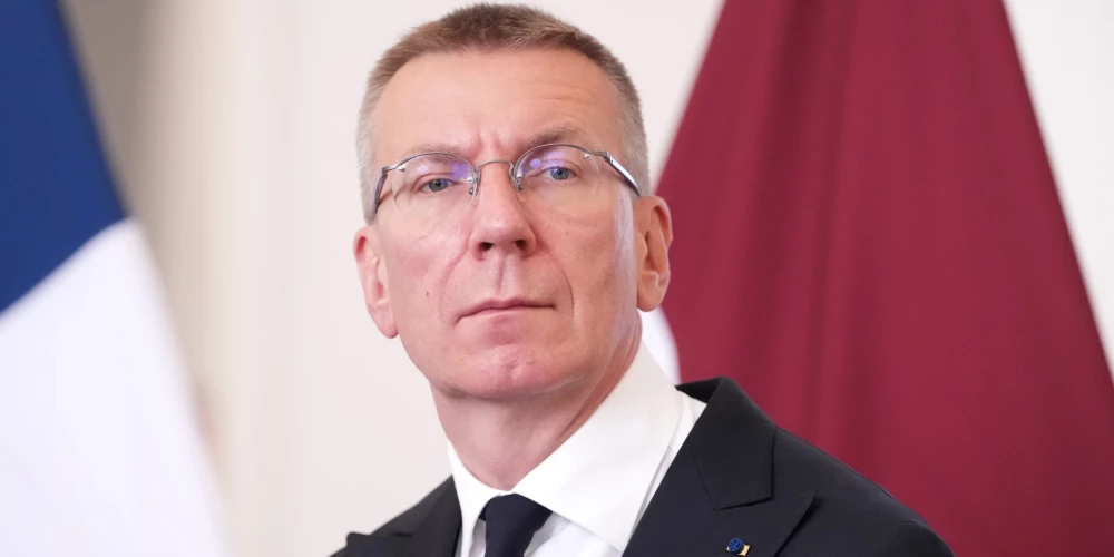 Latvijas prezidents Edgars Rinkēvičs piedalās preses konferencē pēc tikšanās ar Somijas prezidentu Rīgas pilī.