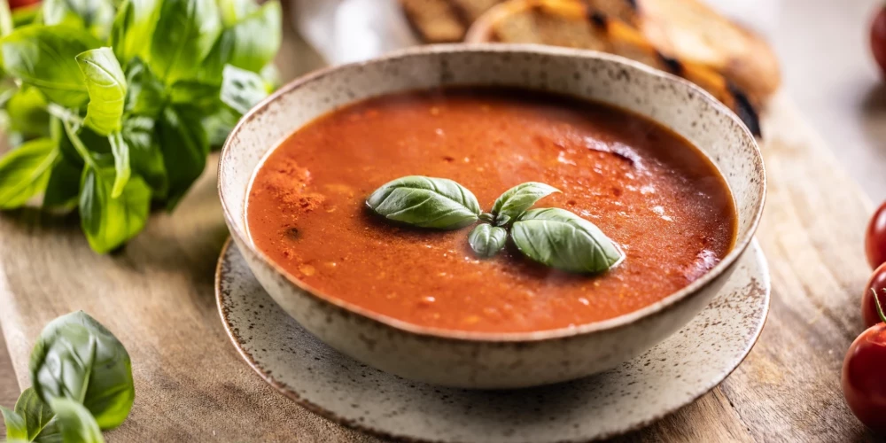 Krāsnī ceptu tomātu zupa