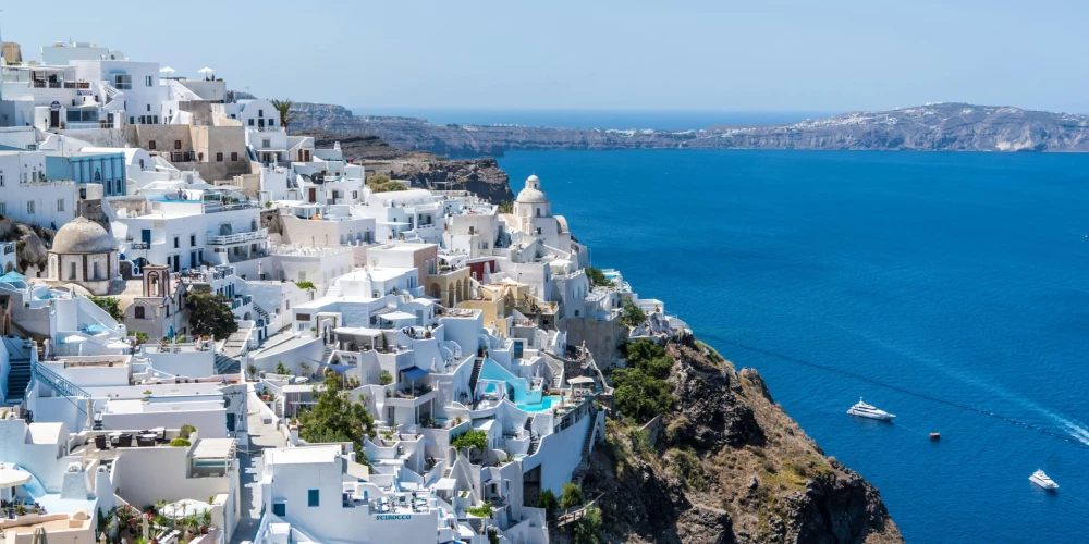 Santorine, Grieķija.