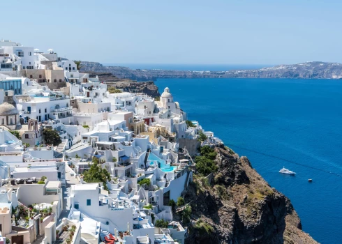 Santorine, Grieķija.