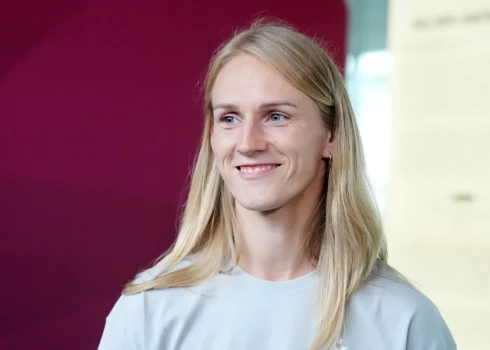 Vieglatlēte Gunta Vaičule par grūtniecību paziņoja šī gada februārī.