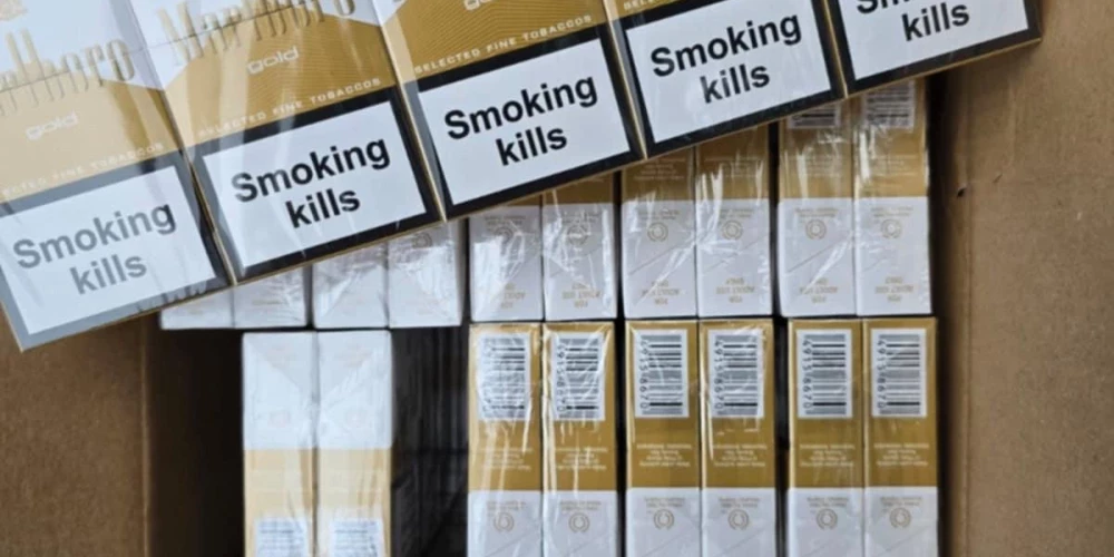 Valsts policija Rīgā atsavina vairāk nekā miljonu nelegālo cigarešu.