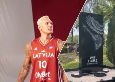 "...un spārni aiznes mana dēla dvēseli” - Jānis Timma godināts ar pieminekli basketbolista augumā