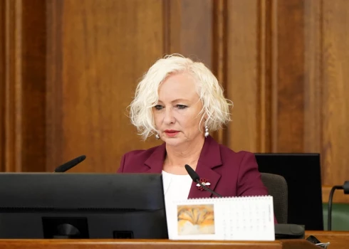 Saeimas priekšsēdētāja Daiga Mieriņa (ZZS).