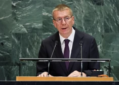 Latvijas prezidents Edgars Rinkēvičs ANO Ģenerālajā asamblejā.