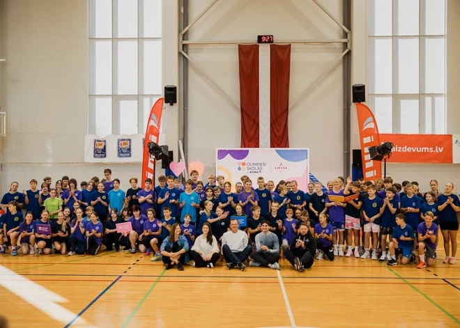 "Olimpieši skolās" iniciatīvas pirmais pasākums. 