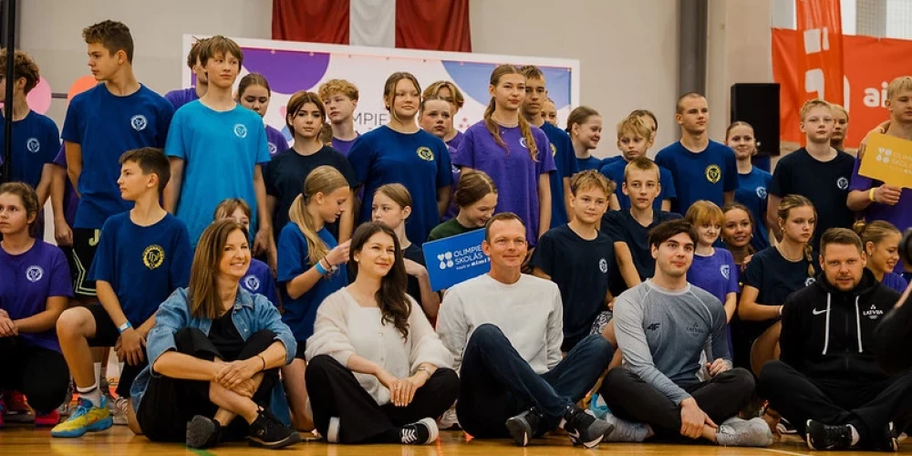 Foto no "olimpieši skolās" pirmā pasākuma.