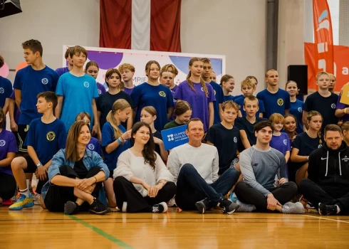 Foto no "olimpieši skolās" pirmā pasākuma.
