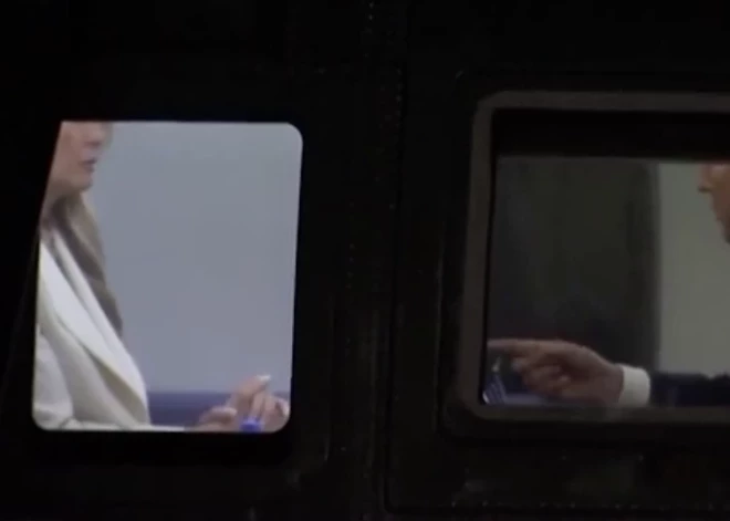 VIDEO: Donalds Tramps helikopterā sastrīdas ar sievu Melāniju